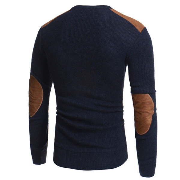 Men Winter Warm Knitted Sweater Casual Pullover Round Neck Long Sleeve Slim Top