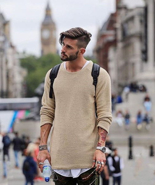 New Spring Autumn Fashion Men's O-neck Casual Slim Fit Knitwear Top Long Sleeve Fashion Men Clothing Knitted Sweaters Pullover