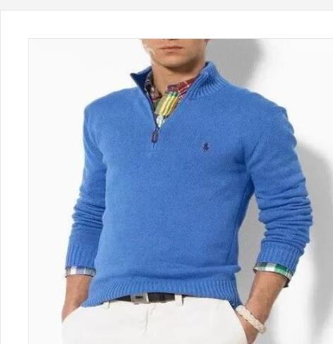 hot new Wholesale-new arrival cardigan v neck polo sweater, men cotton casual coat, fashion brand knitted sweater half zipper jumper