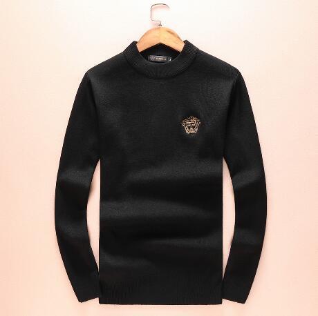 Listed on the new 2018 luxury fashion leisure business shirt brand cashmere sweater winter style 018