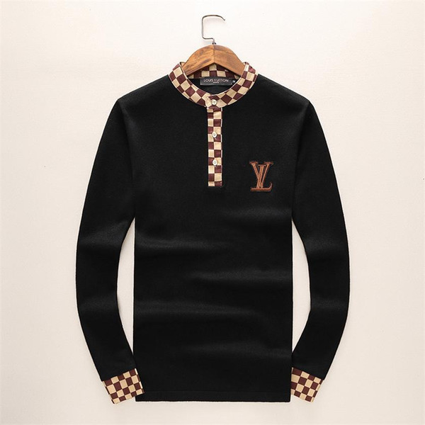 2018 new sweater fashion long-sleeve letters printed autumn and winter men's sweater 338