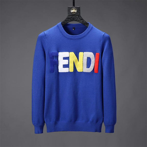 2018 new sweater fashion long-sleeve letters printed autumn and winter men's sweater 451