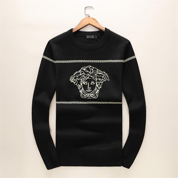 2018 new sweater fashion long-sleeve letters printed autumn and winter men's sweater 343