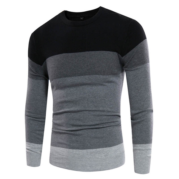 Sweater Men 2018 Brand Pullovers Casual Sweater Male O Collar Geometry Simple Slim Fit Knitting Mens Sweaters Man Pullover Men