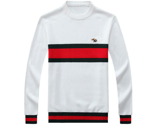 2018 Winter Sweater Men O-neck Casual Knit Jumpers Sweaters Mens Long Pullovers Famous Brand Youth autumn winter bee sweater