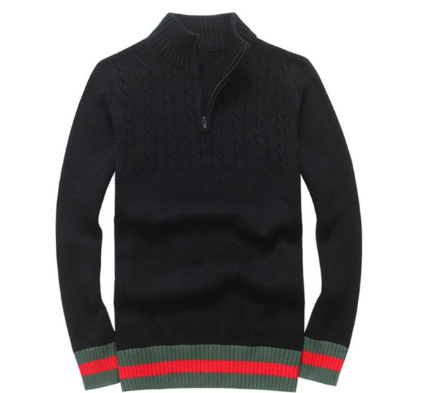 Wholesale-new arrival cardigan v neck polo sweater, men cotton casual coat, fashion brand knitted sweater half zipper jumper