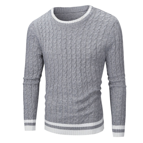 Men's New Autumn Winter Fashion Brand Pullover Sweater Jumper Men Clothing O-Neck Thick Slim Fit Jacquard Pattern Sweaters Men