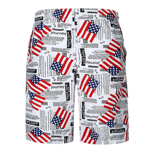 Men's American Flag Style Surf Board Beach Shorts Swim Wear Trunks Pants M/L/XL/2XL Sports Trunks Pants Rafting Accessory