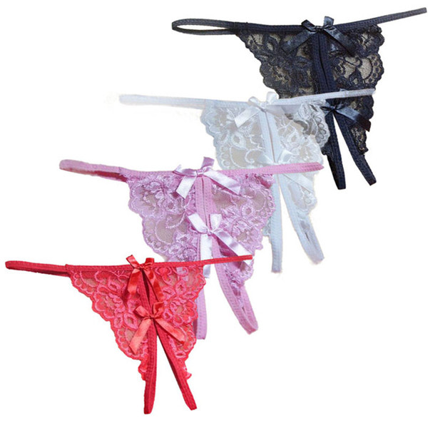 Women's Sexy Lace Panties Seamless Breathable Panty Hollow Briefs Underwear Open Crotch Underpants Sexy G String Women Panties