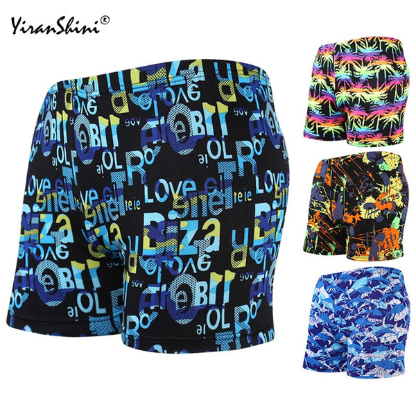 YIRANSHINI Boardshorts Men Swimwear Beach Surfing Sports Swimming Trunks Board Short Swimsuit Printed Boxers