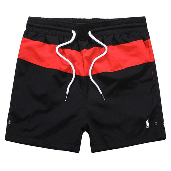 Summer Swimwear Beach Pants Mens Board Shorts Black Men Surf Shorts Small Horse Swim Trunks Sport Shorts de bain homme M-2XL...