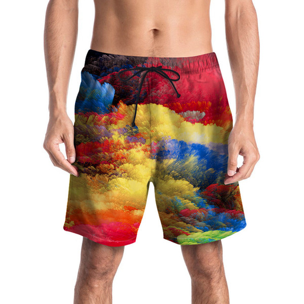 plus size Men Swimming Shorts Cloud Printed Beach Men Shorts Trouser Pants Swimsuit Swimwear badpak