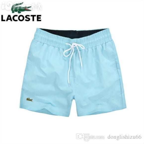 L acoste New Board Shorts Men Summer Beach Shorts High-quality Swimwear Male Letter Surf Life Men Swim Hot