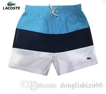 LacosteFree Wholesale-Quick Dry Mens Beach Shorts Brands Mens Shorts Casual Swimwear Swimsuits Men's Shorts Hip Hop Mens