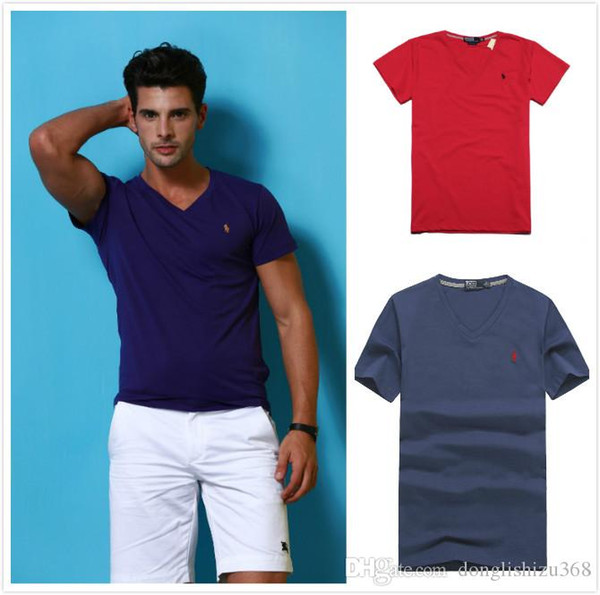 Hot new Men T-shirt Short Sleeve Fashion casual Cotton Embroidered Polo Shirt Summer male Tops Tees 