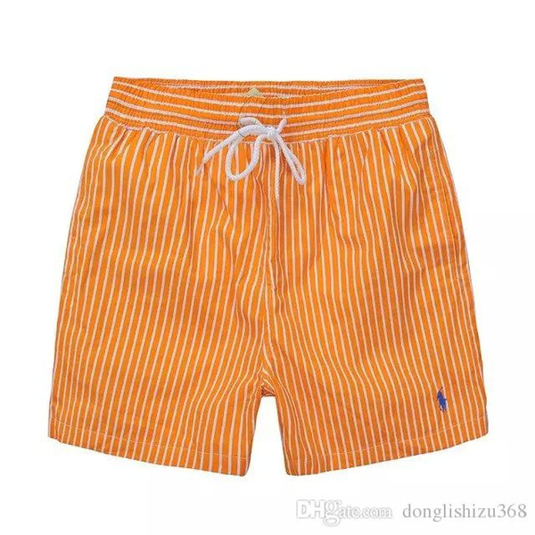 Wholesale-Summer Men Short polo Pants Brand Clothing Plaid and stripes Swimwear Polyester Men Brand Beach Shorts Swim Wear Board Shorts