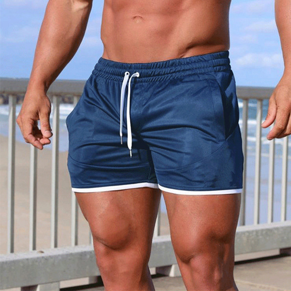 Mens Board Shorts 19SS Summer Beach Solid Swimwear Shorts Elastic Waist Male Sports Seaside Swimming Clothes