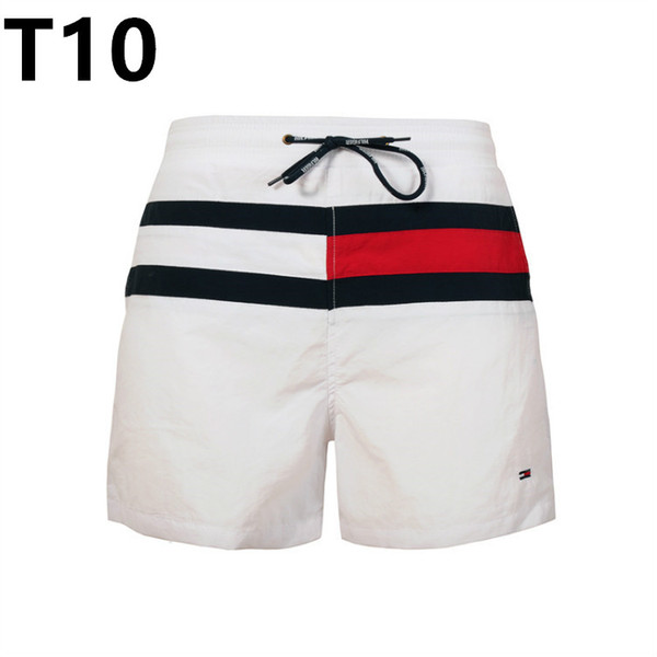 Wholesale-Brand boys pants mans swimwear for Men 2018 Summer Letter Print Hip Hop Shorts Drawstring Male Shorts