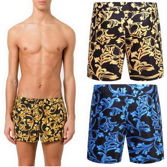 Polyester Swim Shorts Men Beach Wear 2018 Summer Swimming Printed Floral Board Shorts Pants Design Men's