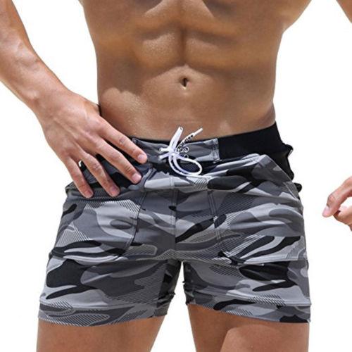 Hot Men Camouflage Swimming Fied Board Shorts Swim Trunks Swimwear Beach Summer Drawstring Trunks