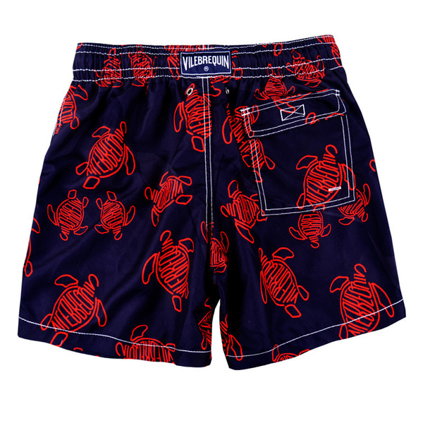 2018 Vile Turtle Printed Brand Men's Beach Board Shorts Bermuda Mens Swimwear Board shorts Quick Dry Sports Boxer Trunks Shorts Swimsuits