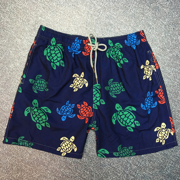 2018 New Fashion tide Mens Summer Beach Shorts Board Shorts Sea turtle printed Surf Life Swimwear Swim 3 Color M-2XL