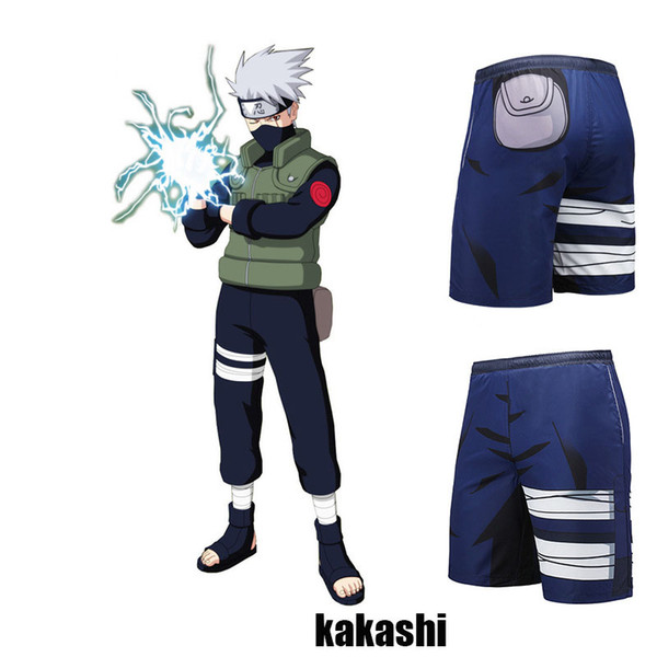 Naruto KaKashi Printed Beach Pants Summer New 3D Digital Printing Beach Pants Tide Brand Fashion Swim Trunks