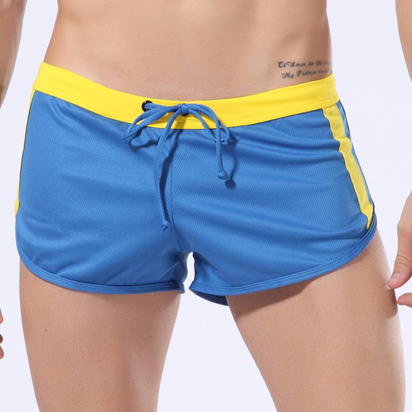 New Arrival!! 2016 Fashion Men's Boxers Shorts Polyester Sexy Polyester Mens Boxer Sports Shorts GYM Casual Active Loose Trunks