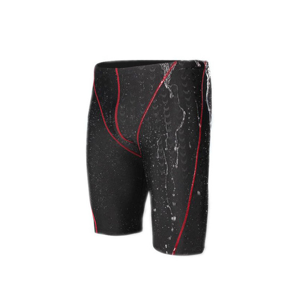 Men Swimwear Powerful Black Mens Swimming Trunks Shark Skin Large Size Breathble Swimming Shorts For Men Adjustable Waist HW450