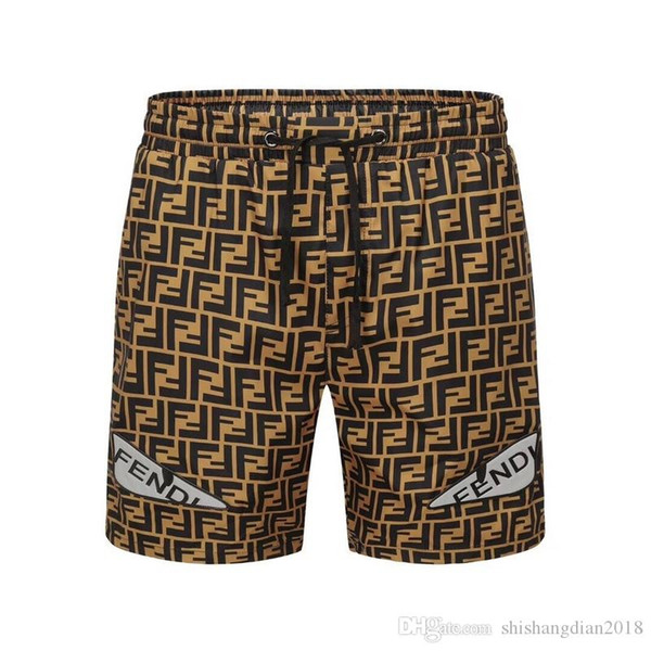 Hot-2019 new summer men's letter shorts men's beach shorts cotton casual shorts loose street clothing