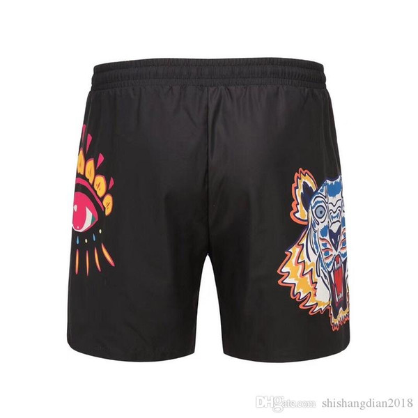 2019 brand shorts fitness clothing large size hip hop men's summer tiger printing fashion casual clothing beach swimming shorts 2446