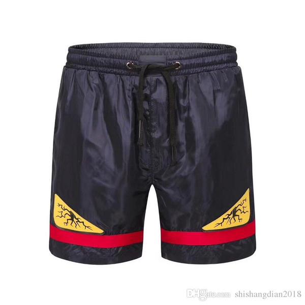 The hottest - Europe Paris American star fashion men's sports shorts casual men's beach small devil stitching shorts 2328