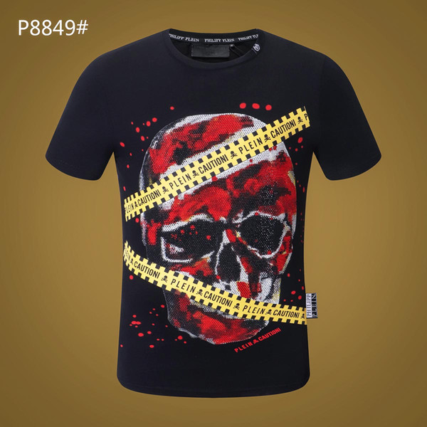 2019ss new designer original T-shirt monogram zip skull print classic T-shirt god-fearing hip hop fashion luxury sports logo top