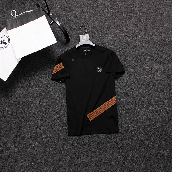 hot sale of a new casual summer men's short-sleeved 100% cotton shirts men's monogrammed buttocks men and women lovers t-shirts