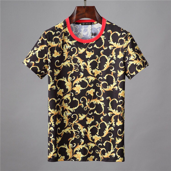 The new Polos hip power spirals Ben floral monogram men's short sleeve I feel like a pablo T-shirt M-3XL