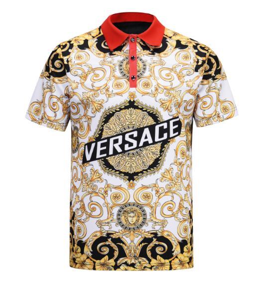 New 2019 Spring Luxury Italy Tee T-Shirt Designer Polo Shirts High Street Embroidery Garter Medusa Printing Clothing Mens Brand Polo Shirt