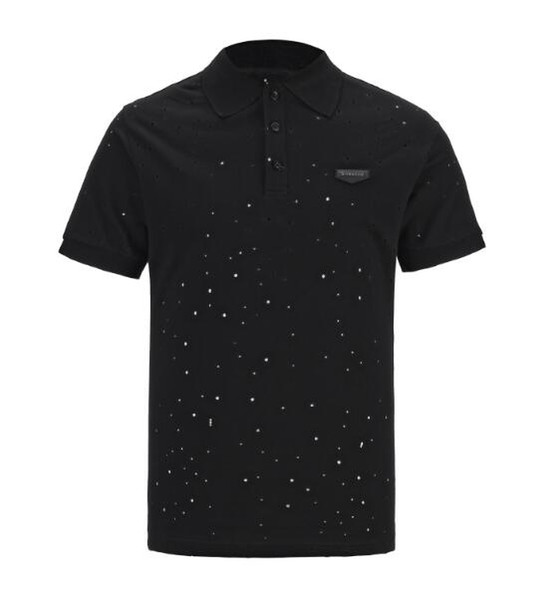 2019 GIV Summer Street wear Europe Paris Designer Luxury Brand Polos Fashion Men High Quality Broken Hole Cotton Polo Casual T-shirt