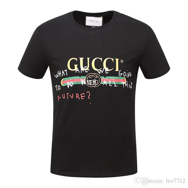 2018 Luxury Brand embroidery t shirts for men Italy Fashion shirt men High street Snake Little Bee Tiger print mens medusa T-Shirts 3XL