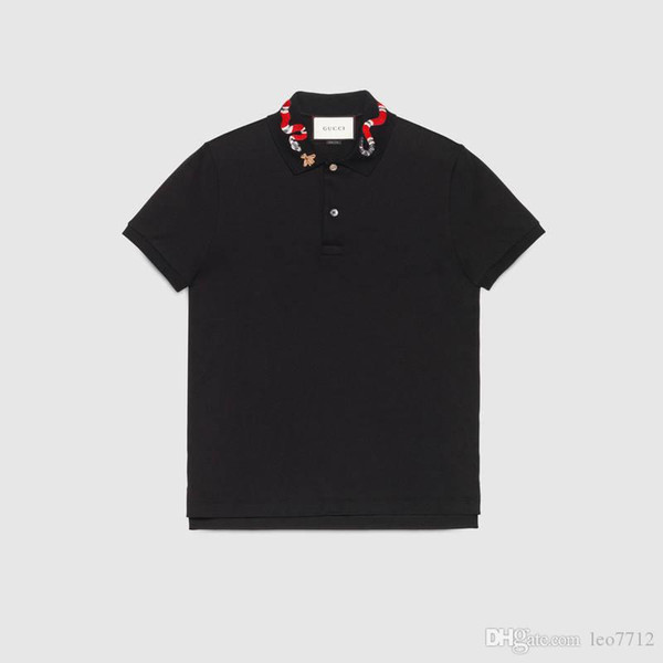 18ss Men's casual T-shirt new fashion lapel POLO shirt luxury designer brand embroidery printing cotton high-quality T-shirt