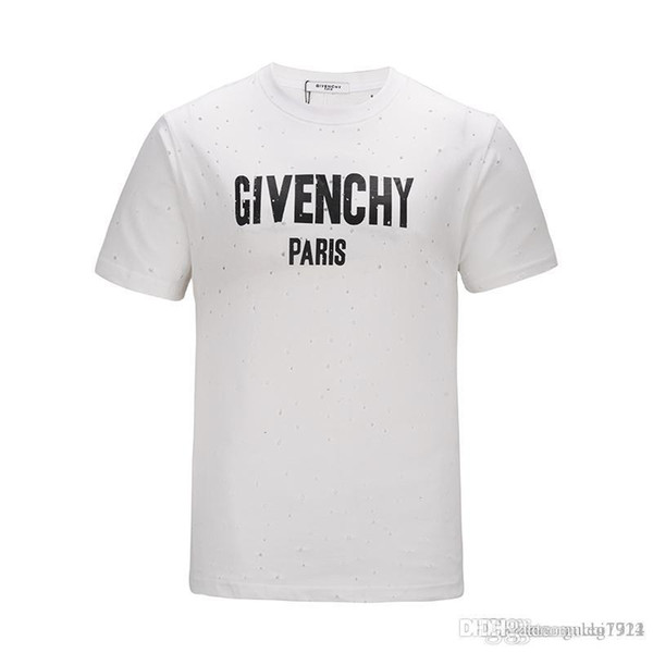 Brand men's women's T-shirt new fashion round neck soft thin men's GIV shirt summer printing high-end men's cotton Tee