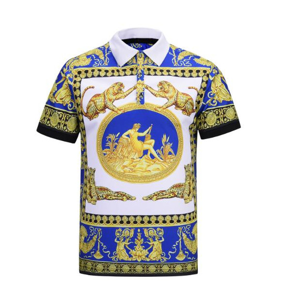 2019 Spring Luxury Italy Tee T-Shirt Designer Polo Shirts High Street Embroidery Garter Medusa Printing Clothing Mens Brand Polo Shirt