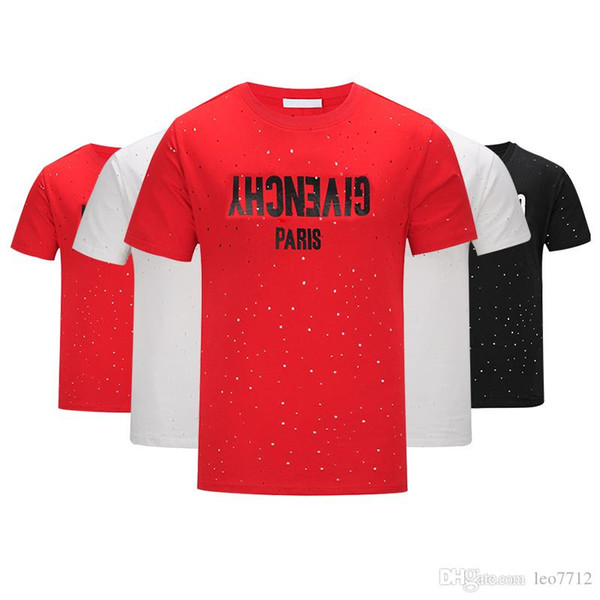 Large Size Mens Clothing Short T Shirts With Broken Holes Tops Short Sleeved Sports Fashion Wear Summer Clothes Tees