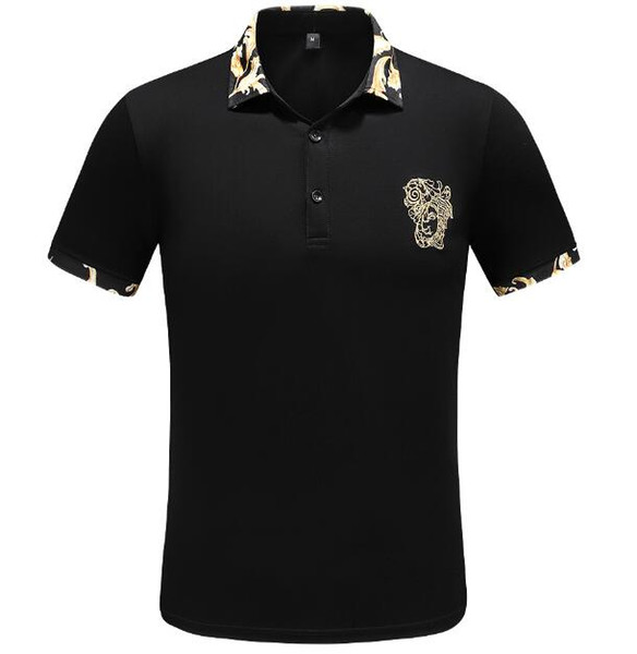WQE 19ss Brand Designer polos shirt mens Summer Short Sleeve Cotton Polo With Embroidered tiger men Casual 3g Luxury Medusa tees t-shirt