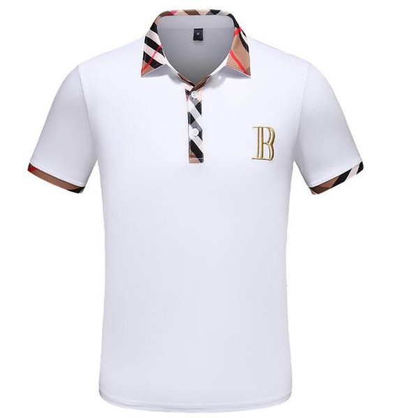 Fashion BB 19ss Brand Designer polos shirt mens Summer Short Sleeve Cotton Polo With Embroidered tiger men Casual Luxury Medusa tees t-shirt