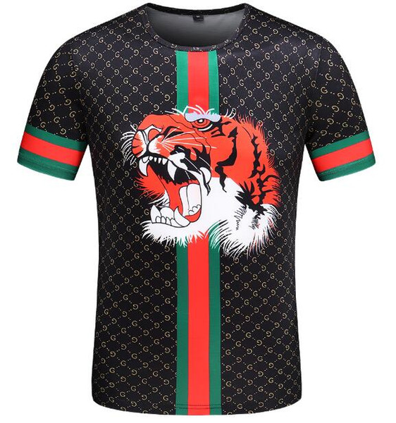 19ss Fashion Casual Medusa t shirts for men t-shirts Letter G Embroidery Tiger Bees Snake t shirt mens short sleeve tshirts