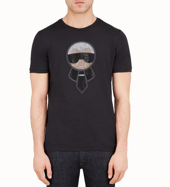 2019 FF Luxury Designer T Shirts For Men Fashion Bag Bugs eyes Karlito Print T Shirt Mens Clothing Italy Brand Short Sleeve Tshirt Tops