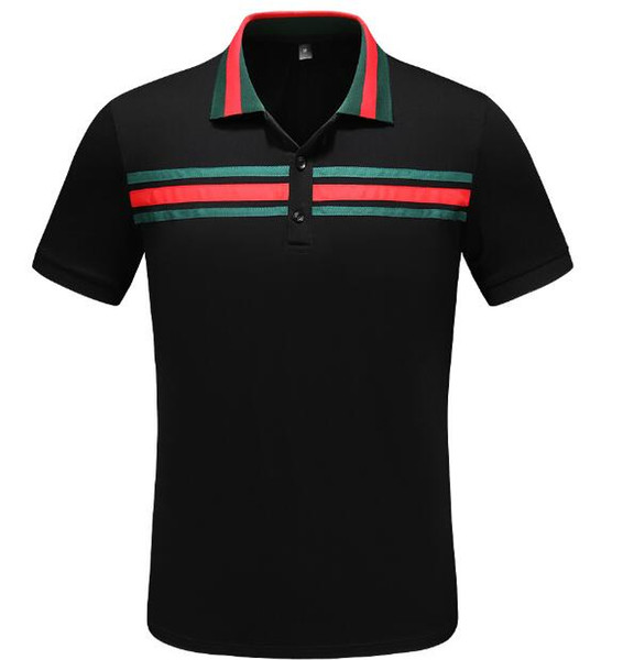 Fashio 2019 Brand Designer polos shirt mens Summer Short Sleeve Cotton Polo With Embroidered tiger men Casual 3g Luxury Medusa tees t-shirt