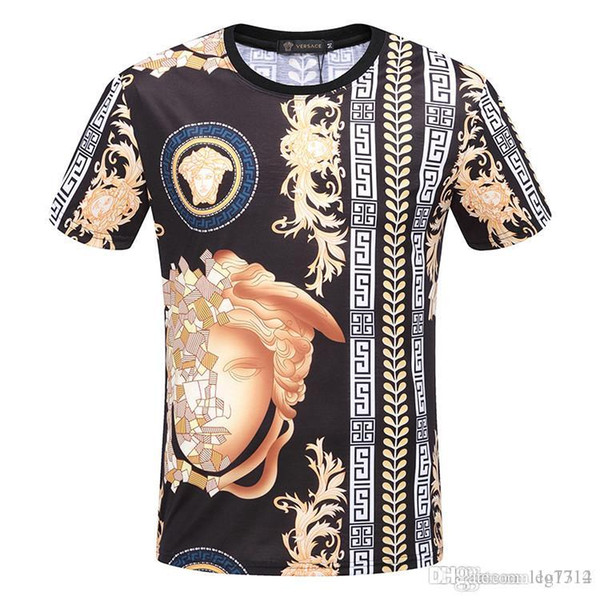 2018 Italian Designer Men's T-Shirt Summer High Quality Brand T-Shirt 3D Printing Tiger Cat Trend Casual Top 3G 4G