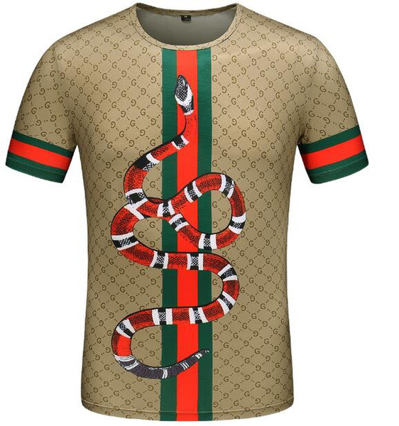 ERT Fashion Casual Medusa t shirts for men t-shirts Letter G Embroidery Tiger Bees Snake t shirt mens short sleeve tshirts