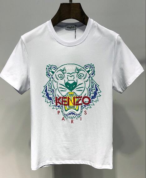 VVN 2019 Summer Designer T Shirts For Men Tops Tiger Head Letter Embroidery T Shirt Mens Clothing Brand Short Sleeve Tshirt Women Tops M-3XL